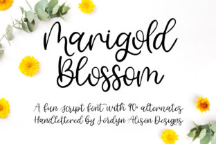 Marigold Blossom: The Sweet, Romantic Script Font That Elevates Your Creative Projects