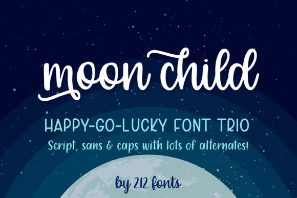 Moon Child: A Joyful Handwritten Font Family
